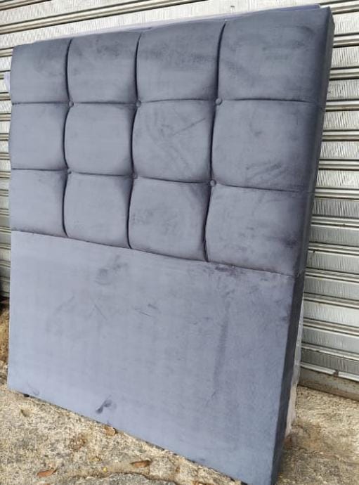 Cabeceira Slim Quadrada Cinza